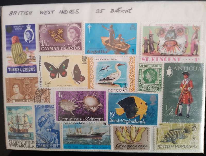BRITISH WEST INDIES 25 STAMPS MINT AND USED