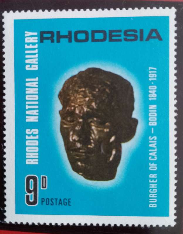 RHODESIA 1967 9d bodin flaw