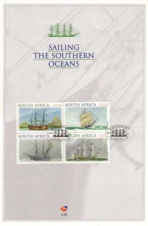 South Africa - 1999 Sailing the Southern Oceans FD Card 6.96