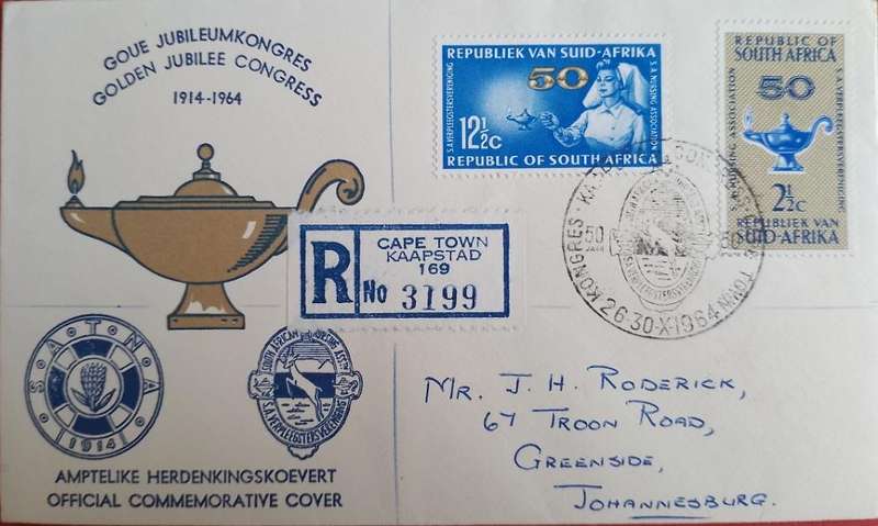 UNION FDC NURSING 50 YEARS 1964