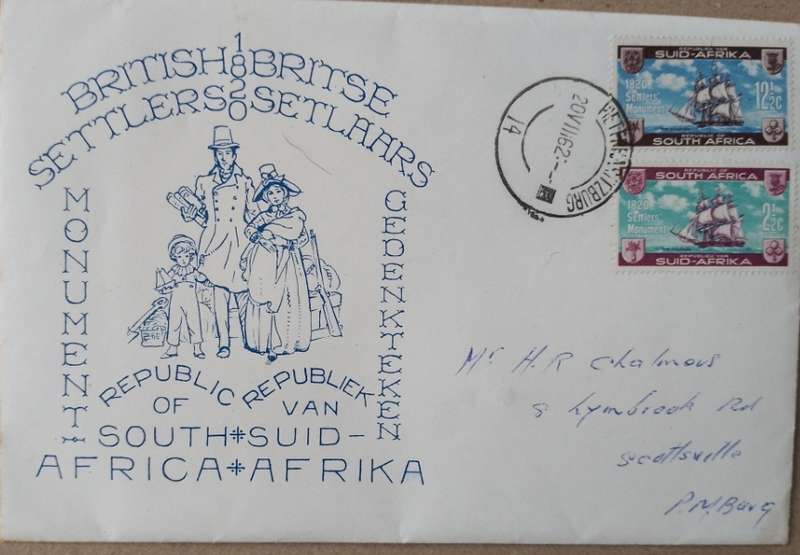 South Africa: 1962 FDC 1820 Settlers