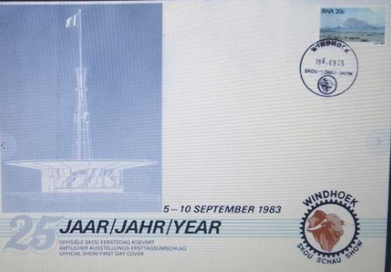 SWA 25 YEARS OFFICIAL WINDHOEK SHOW FDC LARGE 1983