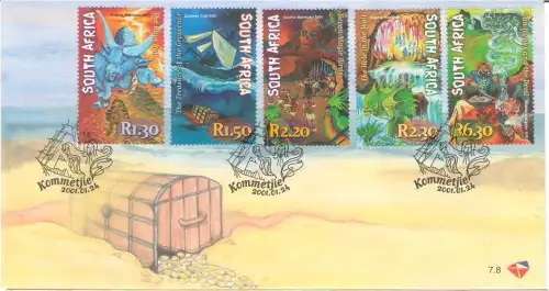7.8 SA MYTHS AND LEGENDS 7TH SERIES FDC AS ISSUED