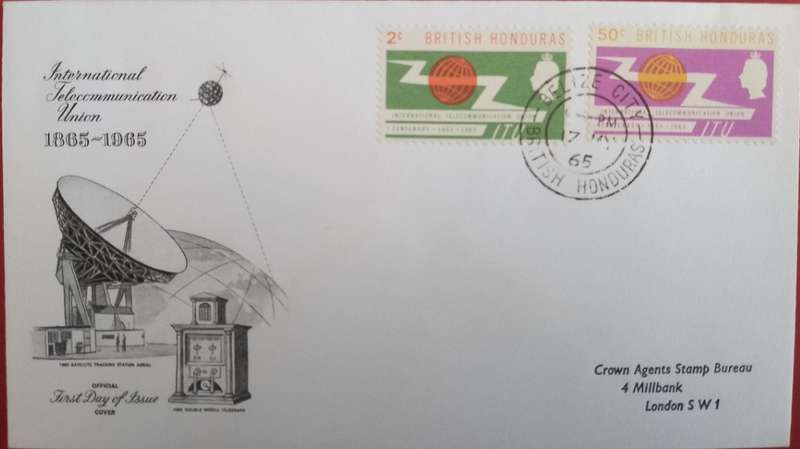 BRITISH HONDURAS  ITU FDC 1965
