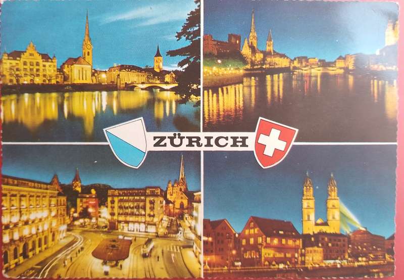 POST CARD OF ZURICH 1969