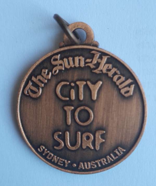 AUSTRALIA MEDAL FOR THE SUN HERALD (CITY TO SURF) SYDNEY 1998 I FINISHED (14KM RUN)