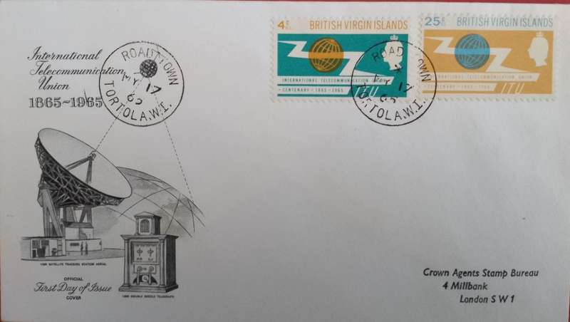 BRITISH VIRGIN ISLANDS ITU FDC 1965