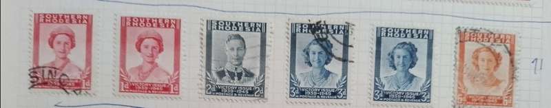 SOUTHERN RHODESIA 1947 COMPLETE SET USED PLUS EXTRAS