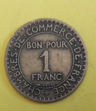 FRANCE CHAMBERS OF COMMERECE INDUSTRY BON POUR 1 FRANC 1923
