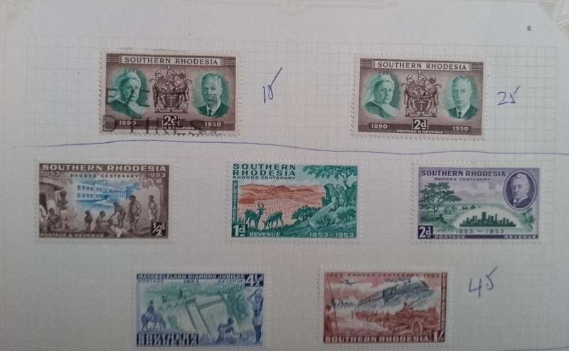 SOUTHERN RHODESIA 1950/53 MH/USED