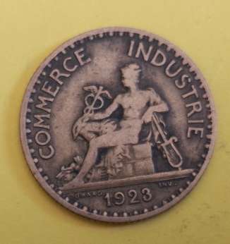 FRANCE CHAMBERS OF COMMERECE INDUSTRY BON POUR 1 FRANC 1923