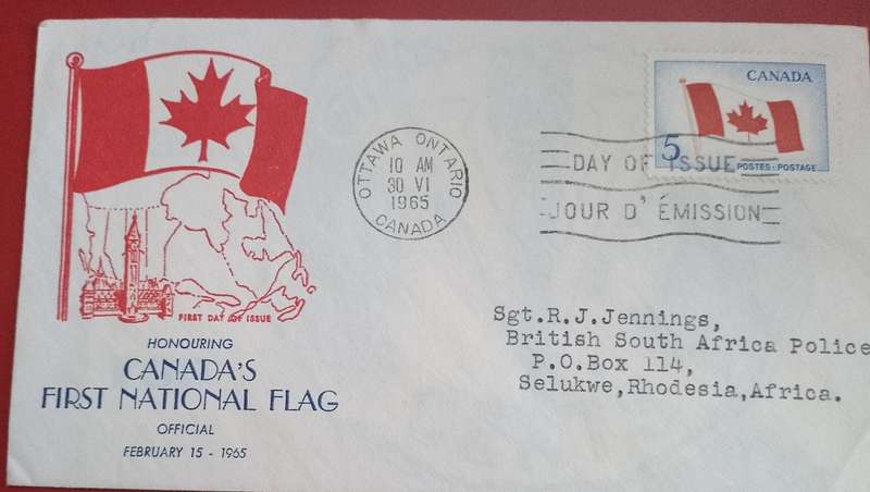 CANADA FIRST NATIONAL FLAG 1965 FDC