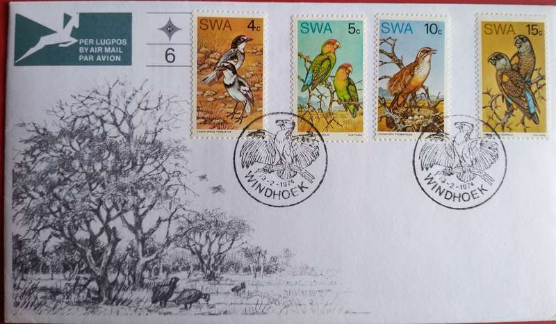 SWA #6 RARE BIRDS FDC