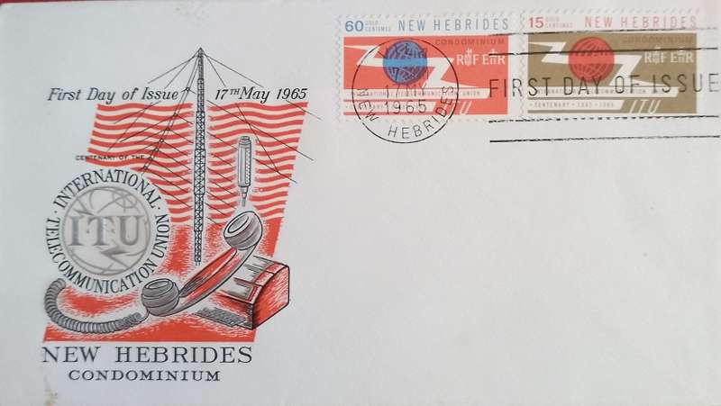 NEW HEBRIDES NOW KNOWN AS VANATU ITU FDC 1965 -UNCOMMON