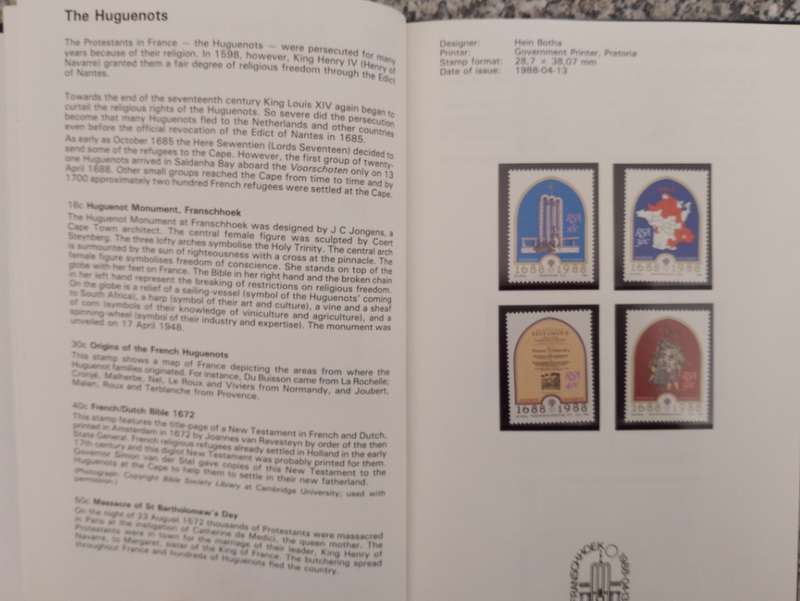 COLLECTORS ITEM ISSUED BY POST OFFICE AS A GIFT RSA STAMPS 1988-92 MNH WITH WRITE UP ON ALL-SCARCE