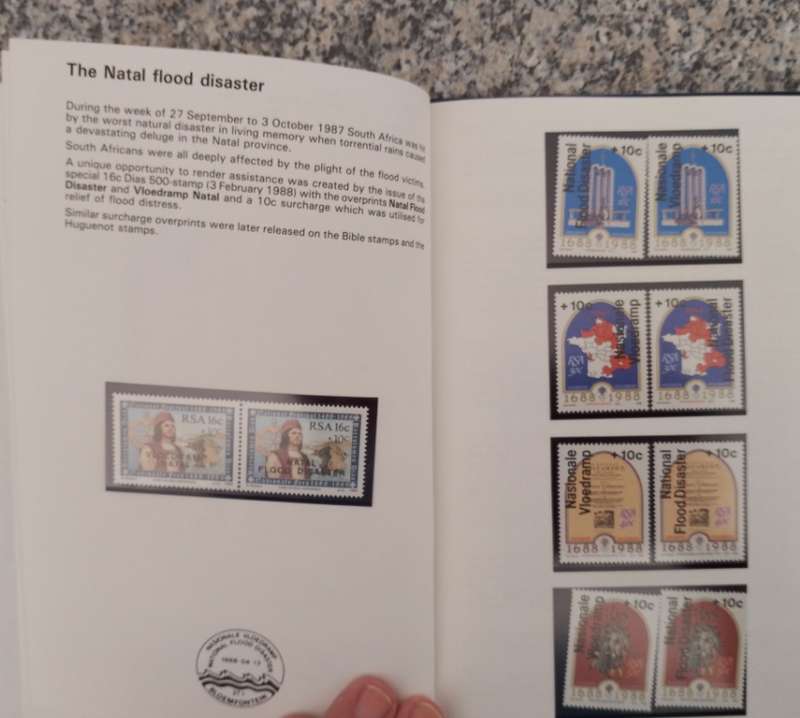 COLLECTORS ITEM ISSUED BY POST OFFICE AS A GIFT RSA STAMPS 1988-92 MNH WITH WRITE UP ON ALL-SCARCE