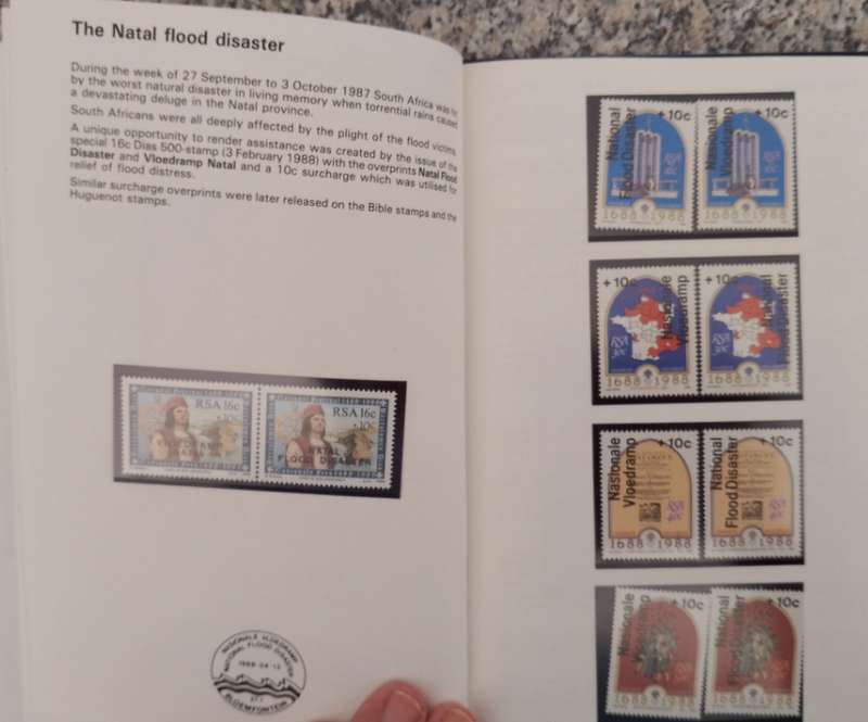 COLLECTORS ITEM ISSUED BY POST OFFICE AS A GIFT RSA STAMPS 1988-92 MNH WITH WRITE UP ON ALL-SCARCE