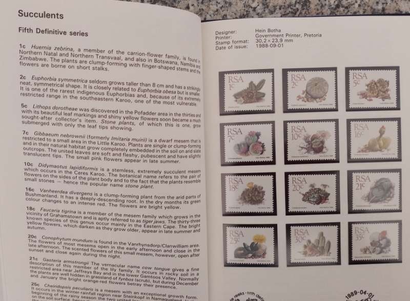 COLLECTORS ITEM ISSUED BY POST OFFICE AS A GIFT RSA STAMPS 1988-92 MNH WITH WRITE UP ON ALL-SCARCE