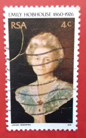 EMILY HOBHOUSE 4C USED STAMP  1976 WITH VARIETY GOLD LINE THRU RSA