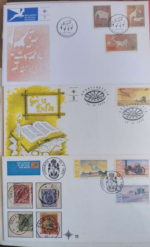 SOUTH WEST AFRICA FDCS #7/9/11