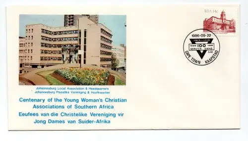 1986 RSA Centenary of Young Woman`s Christian Associations of Southern Africa Commemorative Cover