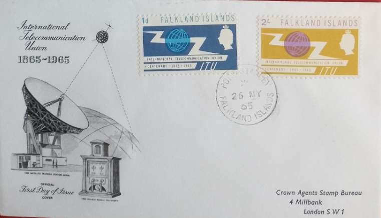 FALKLAND ISLANDS ITU FDC 1965