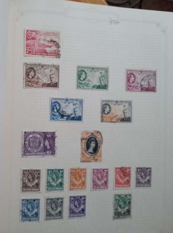 SOUTHERN RHODESIA 1953 X17 STAMPS PAGE