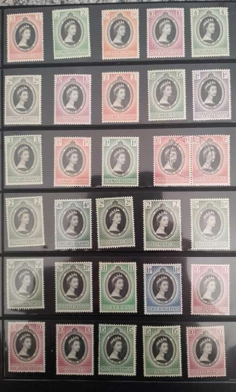 CORONATION OF QEII X69 STAMPS -SEE SCANS
