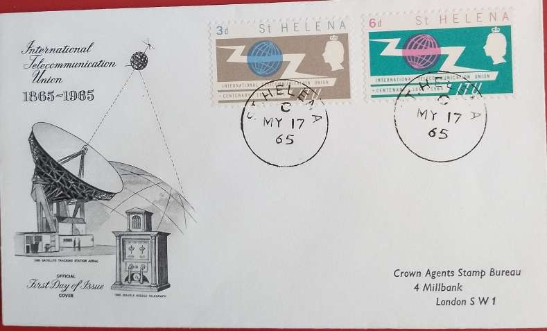 ST HELENA ITU FDC 1965