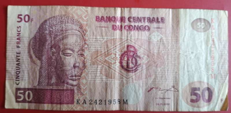 CONGO 50 FRANC NOTE-2000-SEE SCANS