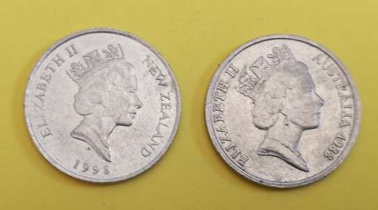 AUSTRALIA AND NEW ZEALAND 5 cent  COINS -SEE SCANS