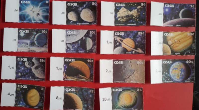 CISKEI 2nd DEFINITIVE COMPLETE SET MNH OF THE SOLAR SYSTEM