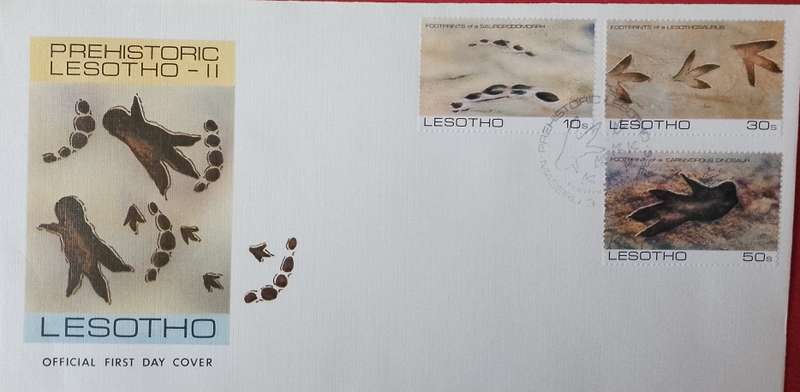 LESOTHO FDC PREHISTORIC FOOTPRINTS