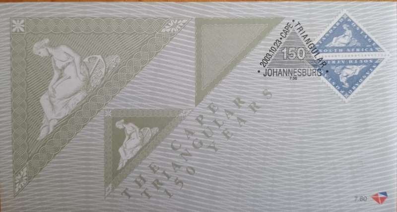 RSA FDC No 7.60 The Cape Triangular 150 years