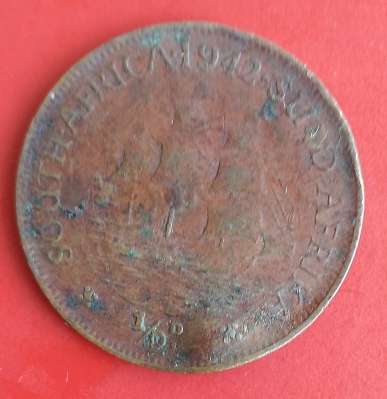 UNION 1/2d 1942 WWII COIN