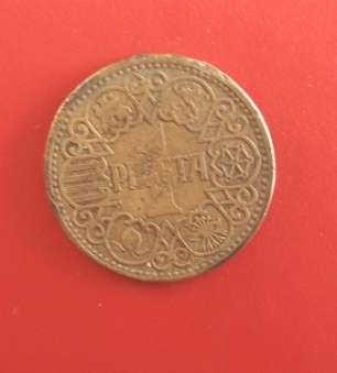 1 PESETA  COIN SPAIN 1944