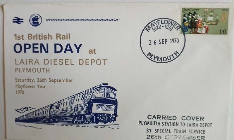 1ST BRITISH RAIL OPEN DAY AT LAIRA DIESEL DEPOT PLYMOUTH 1970 COVER