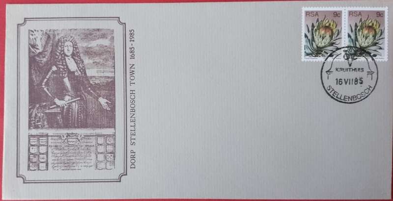 RSA COMM. COVER 1985: TERCENTENARY OF STELLENBOSCH TOWN