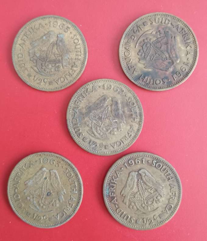 RSA 1961-1/2CENTS LARGE ONWARDS X4 (B)