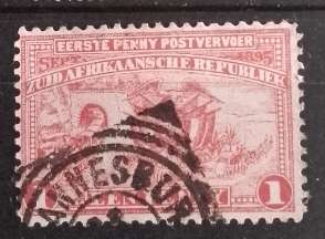 transvaal commemorating PENNY POSTAGE 1895 USED