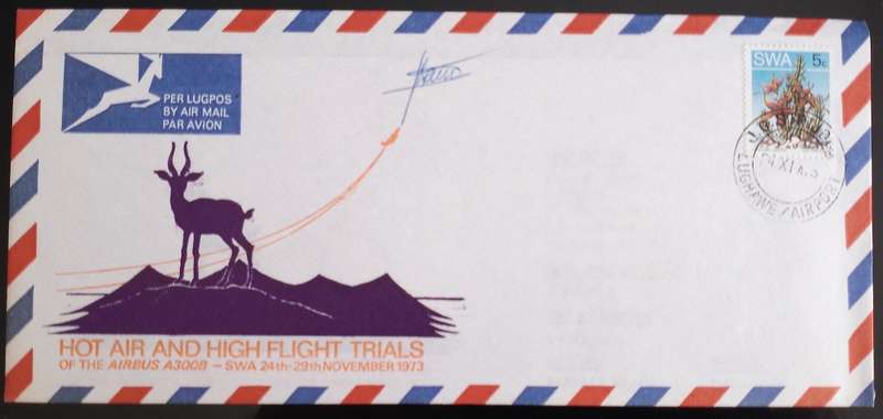 HOT AIR TRIALS AIRBUS A300B SWA 1973 SIGNED CAPTAIN