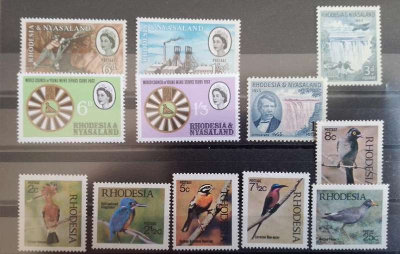 RHODESIA & NYASALAND  MNH SETS 1955/61/63/71