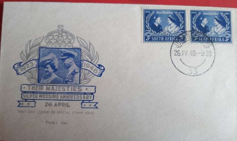 SILVER WEDDING UNION FDC 1948