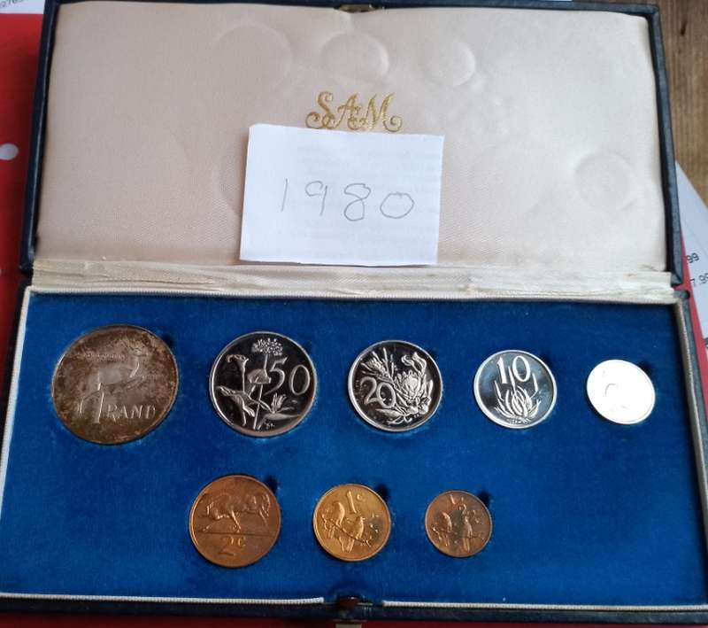 1980 SOUTH AFRICA PROOF COIN SET IN ORGINAL BOX  **MINTAGE ONLY 5000**