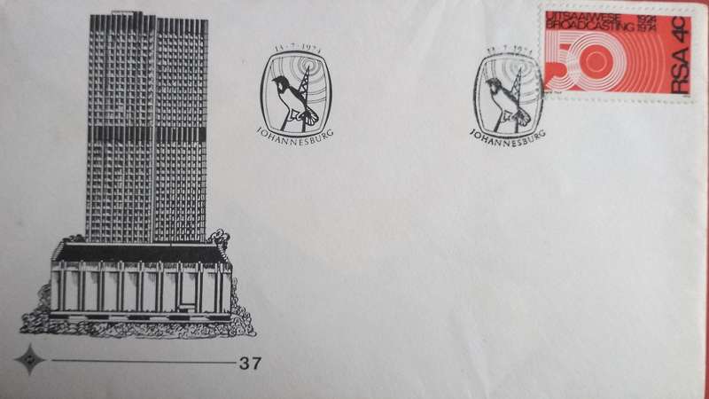 1974 RSA 50 Years of Broadcasting in SA FDC 37