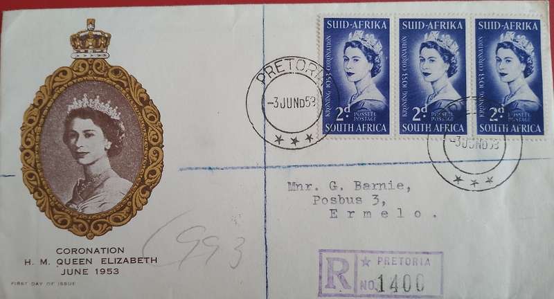 FDC/EDK SA Coronation 1953