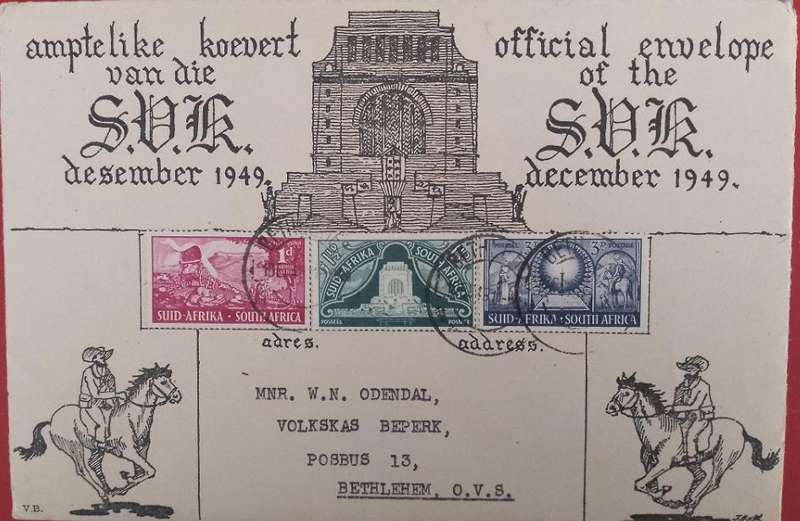 1949 UNION Official Envelope FDC of the S.V.K