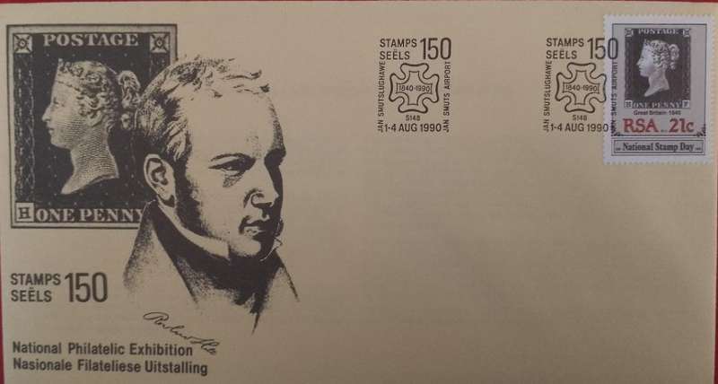 PENNY BLACK HISTORY 150 YEARS FDC 1990