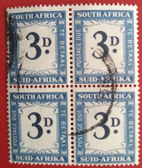 POSTAGE DUE 3d 1950-58 BLOCK OF 4 USED