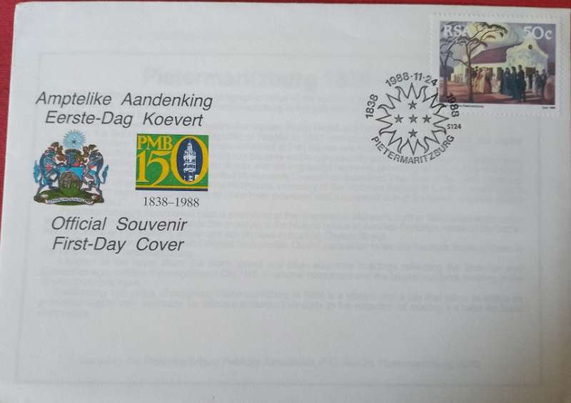 1988 RSA Pietermaritzburg 1839-1988 Commemorative Cover